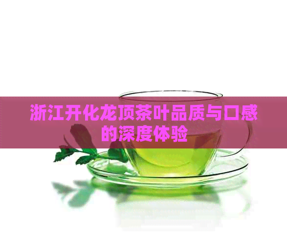 浙江开化龙顶茶叶品质与口感的深度体验