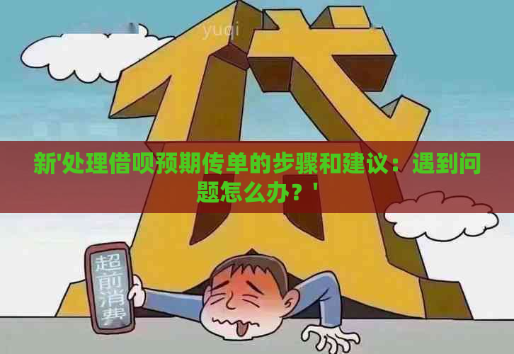 新'处理借呗预期传单的步骤和建议：遇到问题怎么办？'