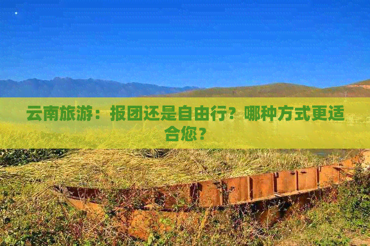 云南旅游：报团还是自由行？哪种方式更适合您？