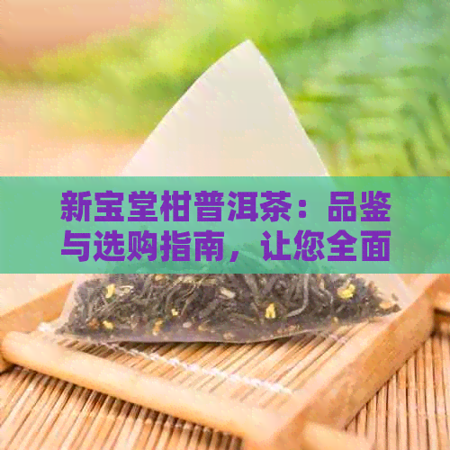 新宝堂柑普洱茶：品鉴与选购指南，让您全面了解优质柑普洱茶的魅力