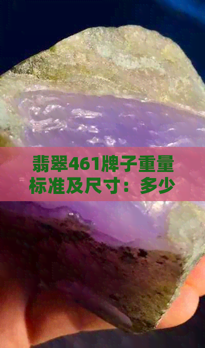 翡翠461牌子重量标准及尺寸：多少克正常？