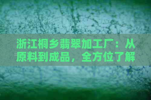 浙江桐乡翡翠加工厂：从原料到成品，全方位了解翡翠加工流程及品质保障