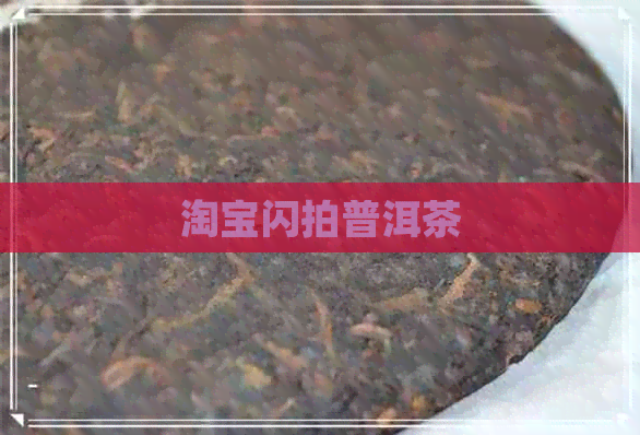 淘宝闪拍普洱茶