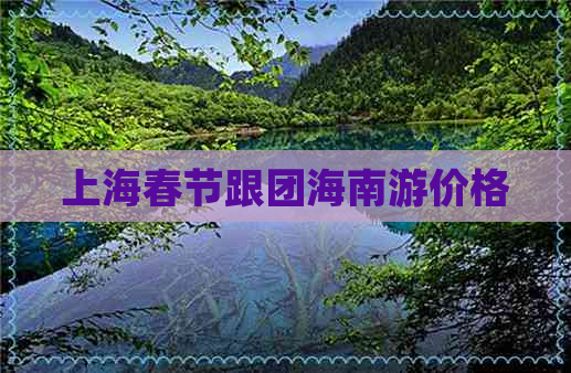 上海春节跟团海南游价格