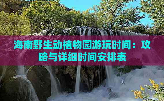 海南野生动植物园游玩时间：攻略与详细时间安排表