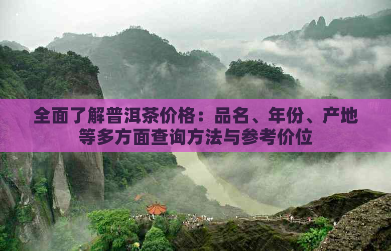 全面了解普洱茶价格：品名、年份、产地等多方面查询方法与参考价位