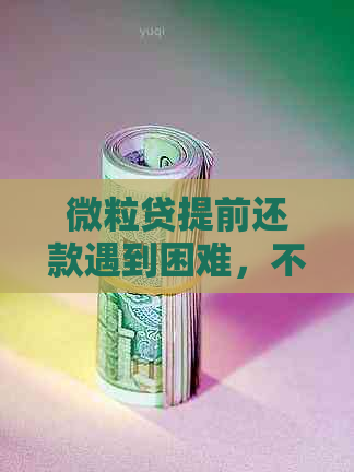 微粒贷提前还款遇到困难，不按时还款会有何种影响？