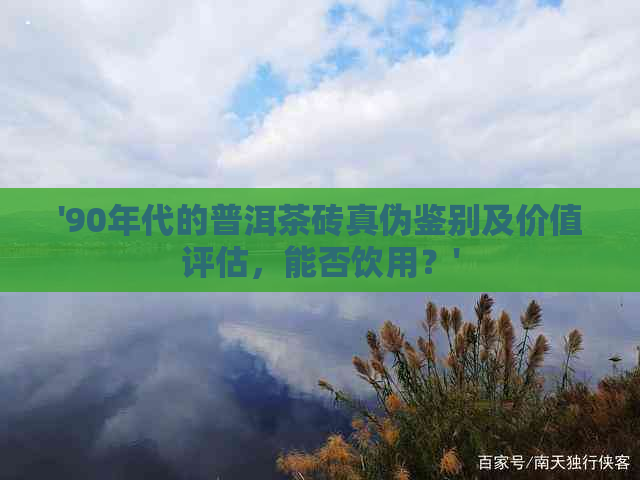 '90年代的普洱茶砖真伪鉴别及价值评估，能否饮用？'