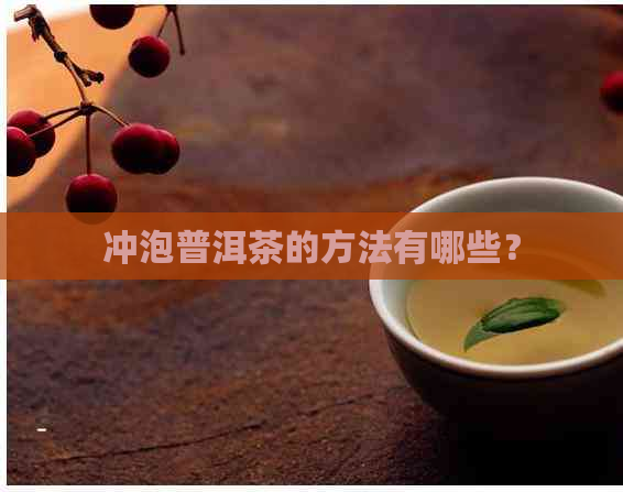 冲泡普洱茶的方法有哪些？