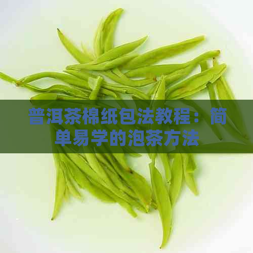 普洱茶棉纸包法教程：简单易学的泡茶方法