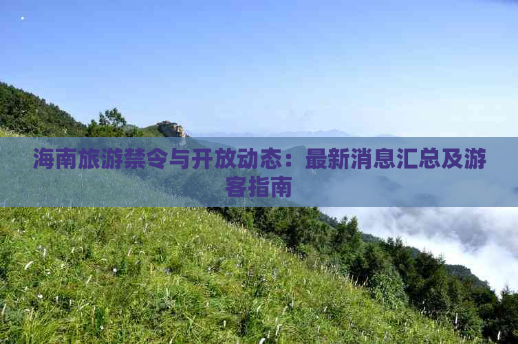 海南旅游禁令与开放动态：最新消息汇总及游客指南