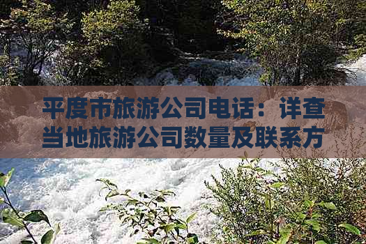 平度市旅游公司电话：详查当地旅游公司数量及联系方式