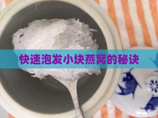 快速泡发小块燕窝的秘诀