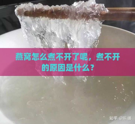 燕窝怎么煮不开了呢，煮不开的原因是什么？