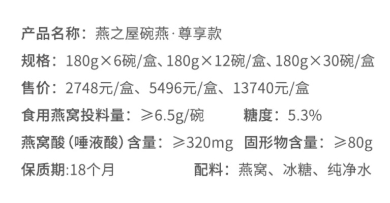 燕之纯燕窝价格查询：燕之韵、燕之坊、燕之屋、即食燕窝多少钱及燕之出燕窝