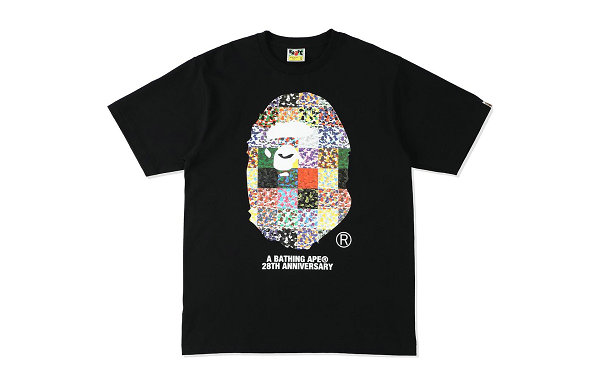 BAPE 全新28 周年限定T-Shirt 系列上架，经典猿人图案-潮流资讯-美乐淘