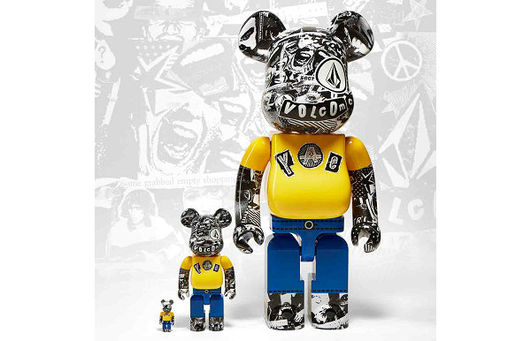 Bearbrick x Volcom 30th Anniversary 1000% Yellow/Blue