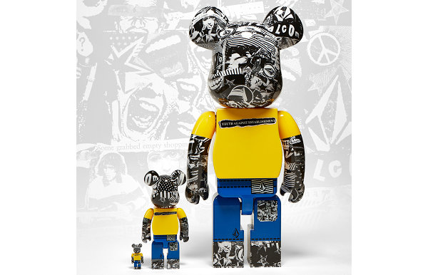 Volcom x MEDICOM TOY 全新联名BE@RBRICK 玩偶系列开售-潮流资讯-美乐